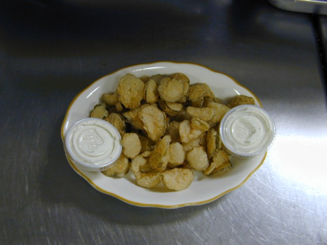 Fried Pickles Appetizer of Captain Joe's Seafood, Brunswick, Georgia